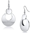 Statement Earrings LO2657 Matte Rhodium & Rhodium Iron Earrings