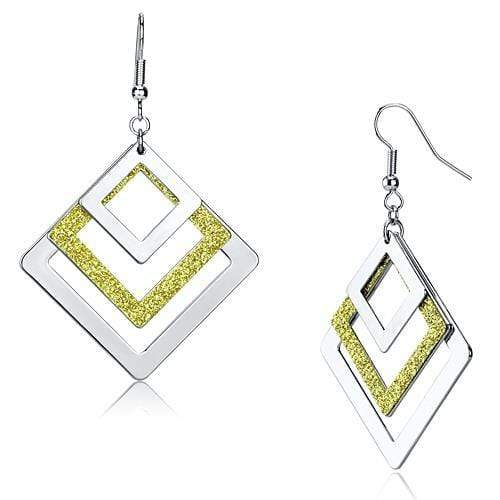 Statement Earrings LO2659 Rhodium Iron Earrings