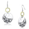 Statement Earrings LO2699 Reverse Two-Tone Iron Earrings with Epoxy