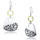 Statement Earrings LO2700 Reverse Two-Tone Iron Earrings with Epoxy