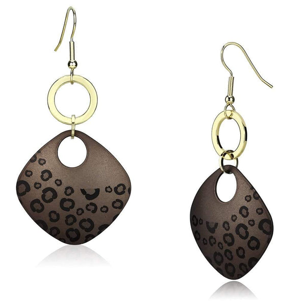 Statement Earrings LO2701 Special Color Iron Earrings with Epoxy