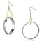 Statement Earrings LO2706 Reverse Two-Tone Iron Earrings