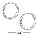 Silver Earrings Sterling Silver 10MM Endless Wire Hoop Earrings JadeMoghul Inc.