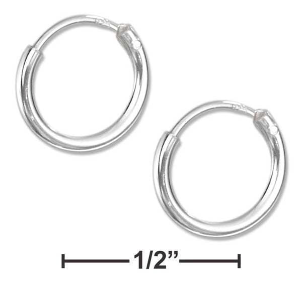 Silver Earrings Sterling Silver 10MM Endless Wire Hoop Earrings JadeMoghul Inc.