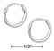 Silver Earrings Sterling Silver 10MM Endless Wire Hoop Earrings JadeMoghul Inc.