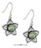 Silver Earrings Sterling Silver 16MM Peridot Flower Earrings On French Wires JadeMoghul Inc.