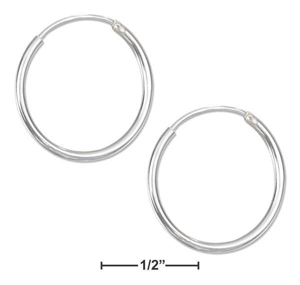 Silver Earrings Sterling Silver 18MM Endless Tubular Hoop Earrings JadeMoghul Inc.