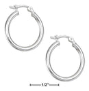 Silver Earrings Sterling Silver 18MM Lightweight Hoop Earrings With French Locks JadeMoghul Inc.