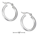 Silver Earrings Sterling Silver 18MM Squared Hoop Earrings With French Locks JadeMoghul Inc.