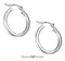 Silver Earrings Sterling Silver 18MM Squared Hoop Earrings With French Locks JadeMoghul Inc.