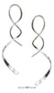 Silver Earrings Sterling Silver 2" Spiral Streamer Curly Wire Earrings JadeMoghul Inc.