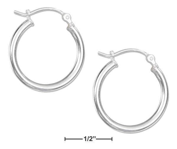 Silver Earrings Sterling Silver 20MM Lightweight Hoop Earrings With French Locks JadeMoghul Inc.