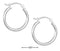 Silver Earrings Sterling Silver 20MM Lightweight Hoop Earrings With French Locks JadeMoghul Inc.