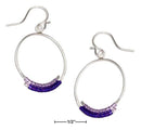Silver Earrings Sterling Silver 22M Wire Hoop Dangle Earring With Lilac And Purple Seed Beads JadeMoghul Inc.