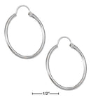 Silver Earrings Sterling Silver 22MM "U" Wire Hoop Earrings JadeMoghul Inc.