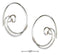 Silver Earrings Sterling Silver 24MM Double Spiral Threader Wire Hoop Earrings JadeMoghul Inc.