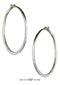 Silver Earrings Sterling Silver 30MM Flat Bottom Hammered Hoop Earrings JadeMoghul Inc.