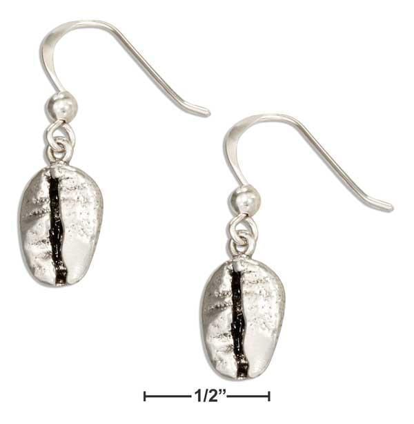 Silver Earrings Sterling Silver 3d Coffee Bean Earrings JadeMoghul