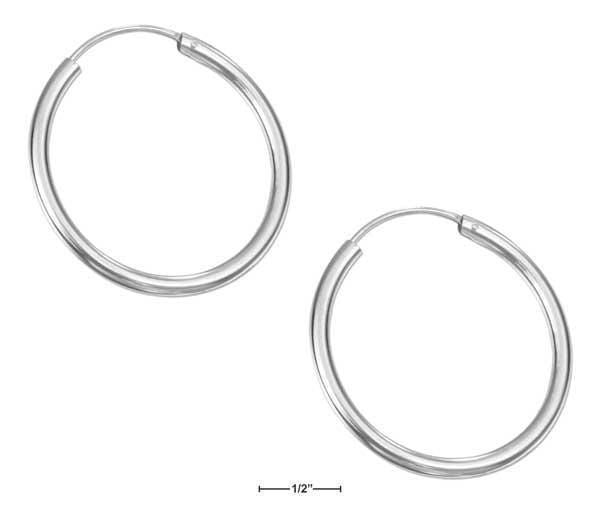 Silver Earrings Sterling Silver 40MM Endless Wire Hoop Earrings JadeMoghul Inc.