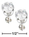 Silver Earrings Sterling Silver 6MM Round Cubic Zirconia Post Earrings JadeMoghul Inc.