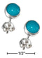 Silver Earrings Sterling Silver 6MM Round Simulated Turquoise Post Earrings JadeMoghul Inc.