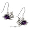 Silver Earrings Sterling Silver Amethyst Rabbit Earrings On French Wires JadeMoghul Inc.