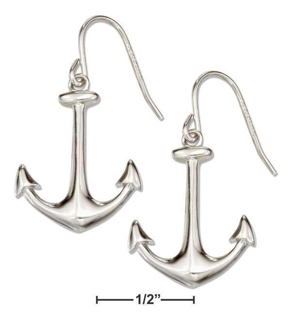 Silver Earrings Sterling Silver Anchor Earrings JadeMoghul