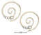Silver Earrings Sterling Silver And 12 Karat Gold Filled 21mm Round Swirl Ear Threader With Beads JadeMoghul