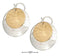 Silver Earrings Sterling Silver And 12 Karat Gold Filled Double Round Disks On Shepherd Hooks JadeMoghul
