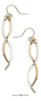 Silver Earrings Sterling Silver And 12 Karat Gold Filled Double Strand Dangle Earrings JadeMoghul