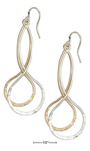 Silver Earrings Sterling Silver And 12 Karat Gold Filled Long Double Infinity Dangle Earrings JadeMoghul Inc.