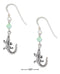 Silver Earrings Sterling Silver Antiqued Alligator Earrings With Light Green Swarovski Crystals JadeMoghul Inc.