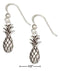 Silver Earrings Sterling Silver Antiqued Pineapple Earrings On French Wires JadeMoghul