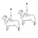 Silver Earrings Sterling Silver Australian Shepherd Earrings On French Wires JadeMoghul