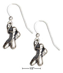 Silver Earrings Sterling Silver Ballerina Ballet Slipper Earrings On French Wires JadeMoghul