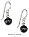 Silver Earrings Sterling Silver Beaded Synthetic Hematite Earrings On Shepherd Hooks JadeMoghul Inc.