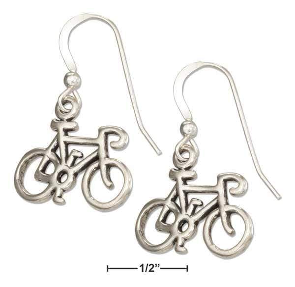 Silver Earrings Sterling Silver Bicycle Earrings JadeMoghul Inc.