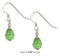 Silver Earrings Sterling Silver Bright Green May Birthstone Faceted Pear Crystal Dangle Earrings JadeMoghul Inc.