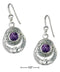 Silver Earrings Sterling Silver Celtic Claddagh Earrings With Amethyst On French Wires JadeMoghul Inc.