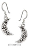 Silver Earrings Sterling Silver Celtic Crescent Moon Earrings JadeMoghul Inc.