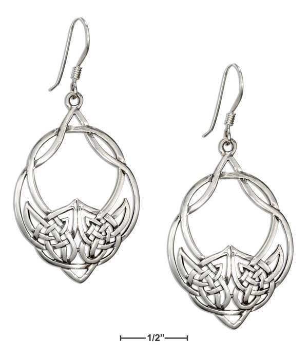 Silver Earrings Sterling Silver Celtic Knot Dangle Earrings JadeMoghul Inc.