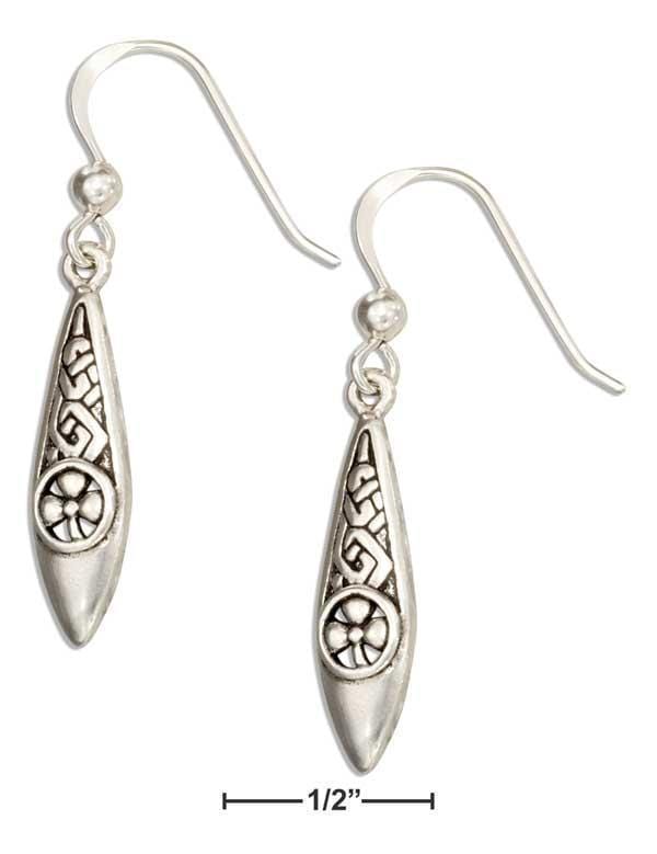 Silver Earrings Sterling Silver Celtic Knot With Shamrock Earrings JadeMoghul Inc.