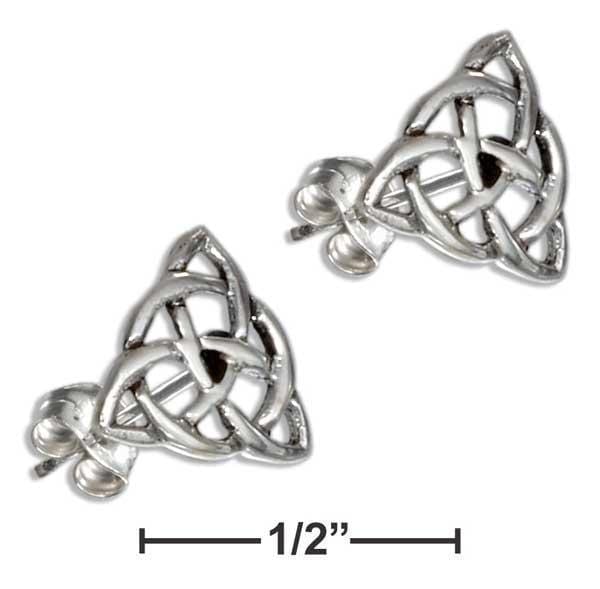 Silver Earrings Sterling Silver Celtic Trinity Knot With Circle Earrings JadeMoghul Inc.