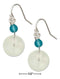 Silver Earrings Sterling Silver Clear White Roundel And Round Aqua Bead Sea Glass Earrings JadeMoghul