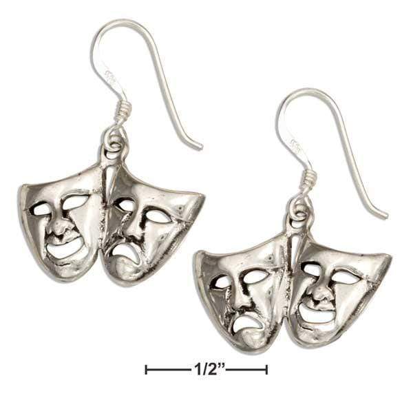 Silver Earrings Sterling Silver Comedy And Tragedy Earrings JadeMoghul