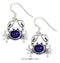 Silver Earrings Sterling Silver Crab With Blue Concho Dangle Earrings JadeMoghul Inc.