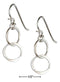 Silver Earrings Sterling Silver Dainty Small Double Interlocking Circles Dangle Earrings JadeMoghul Inc.