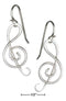 Silver Earrings Sterling Silver Dangling G-Clef Wire Earrings JadeMoghul Inc.