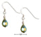 Silver Earrings Sterling Silver Deep Pea Green August Birthstone Facet Pear Crystal Dangle Earrings JadeMoghul Inc.