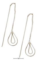 Silver Earrings Sterling Silver Double Teardrop Dangles Ear Threader Earrings JadeMoghul Inc.